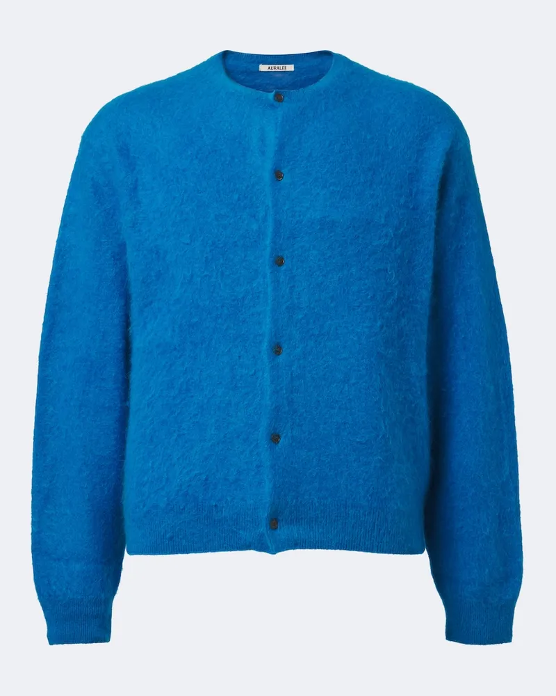 AURALEE Cardigan aus Alpakawolle Blau