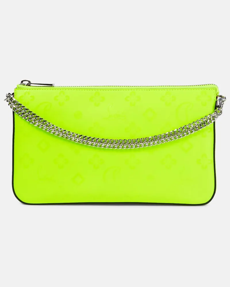 Christian Louboutin Clutch Loubila aus Leder Grün