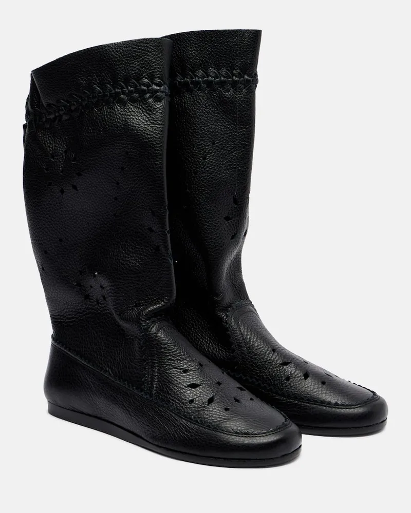 Isabel Marant Stiefel Welky aus Leder Schwarz