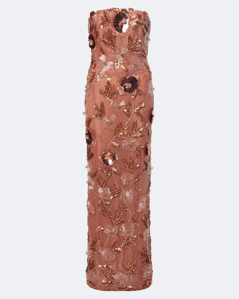 Rachel Gilbert Verzierte Robe Pierre Rosa