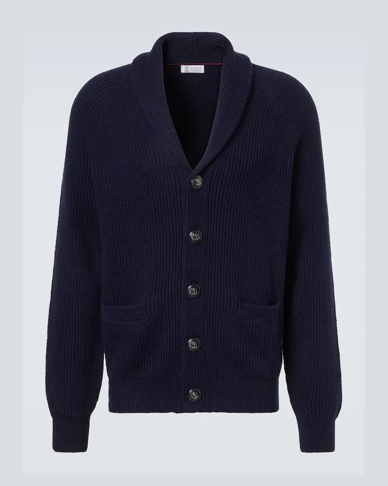 Brunello Cucinelli Cardigan aus Baumwolle Blau