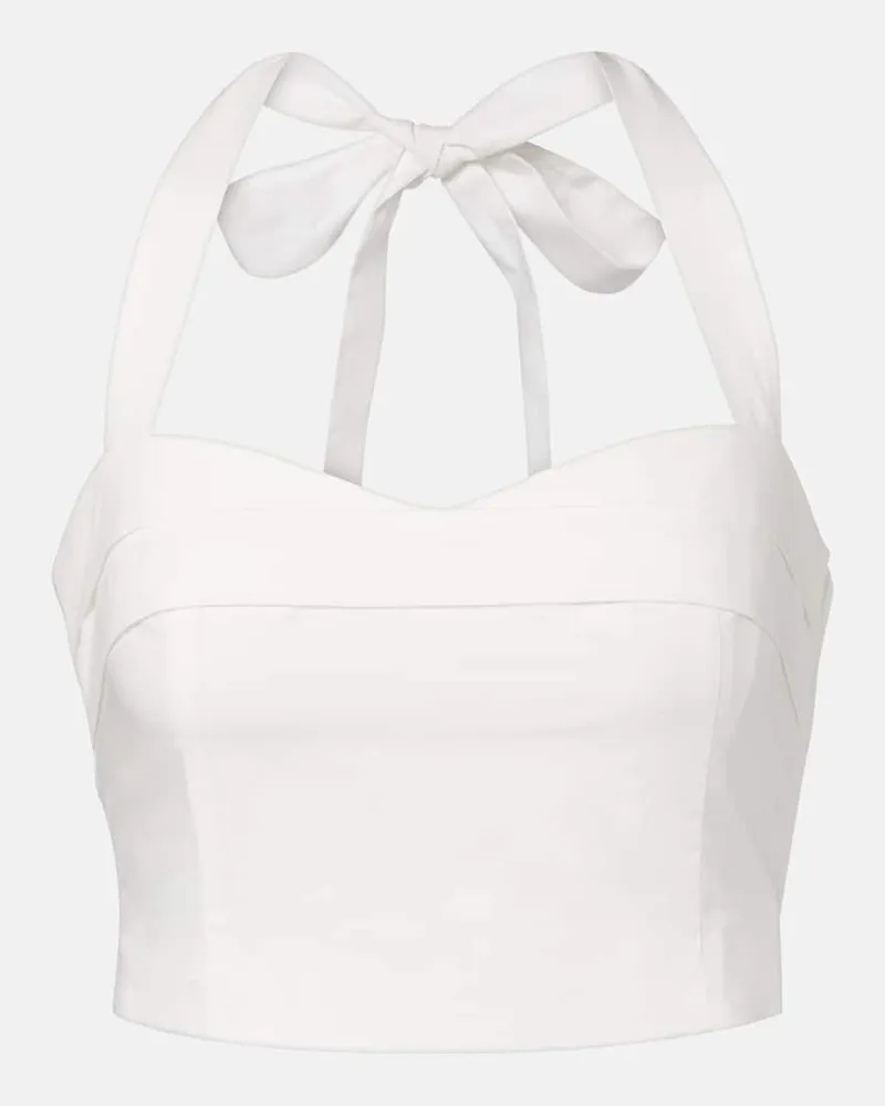 Posse Cropped-Top Rue aus Baumwolle Weiß