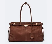 Tote Bag Prada Bonnie Large aus Veloursleder