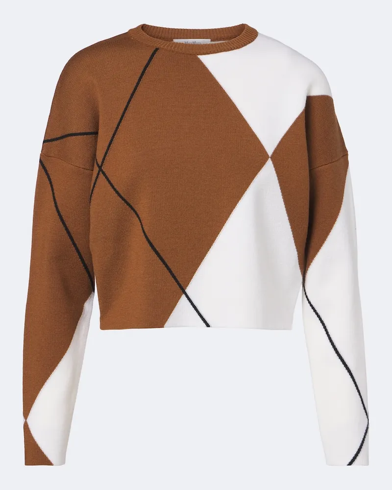 Max Mara Pullover aus Schurwolle Multicolor
