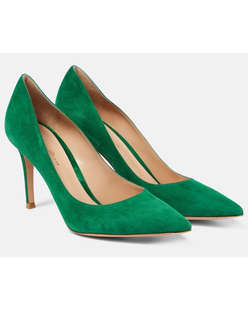 Gianvito Rossi Pumps Gianvito 85 Aus Veloursleder Gruen