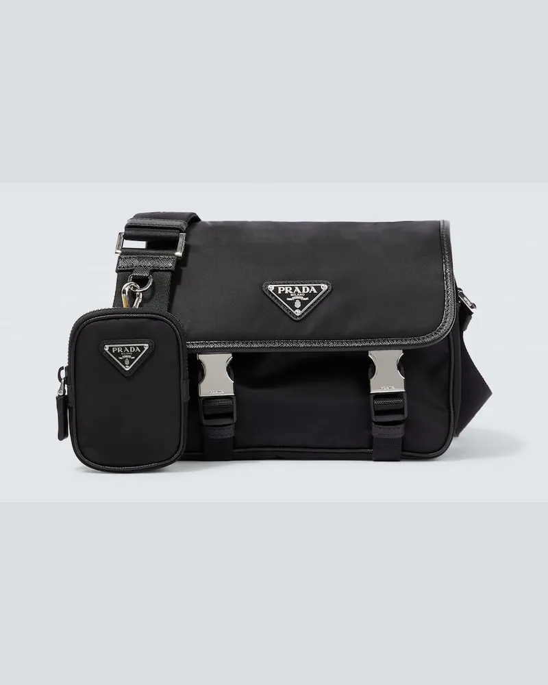 Prada Messenger Bag aus Re-Nylon Schwarz