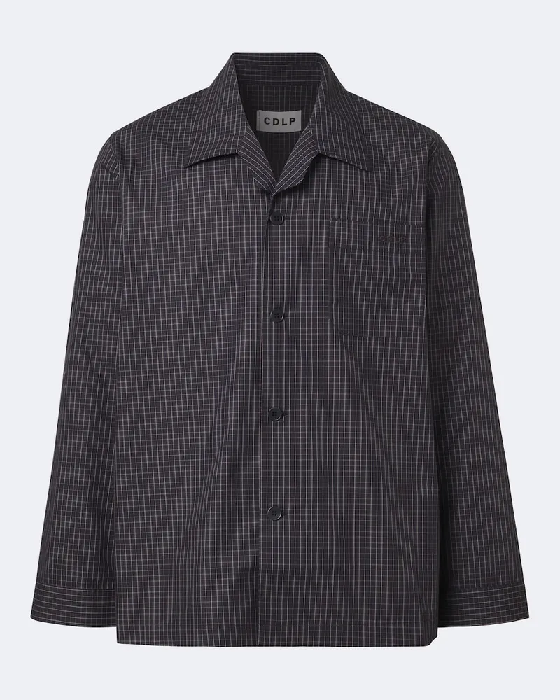 CDLP Pyjama-Hemd aus Baumwolle Blau