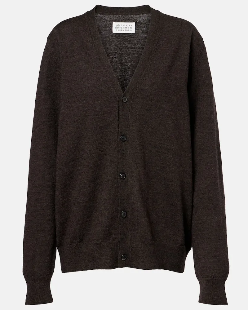 Maison Margiela Cardigan Four Stitches aus Wolle Braun