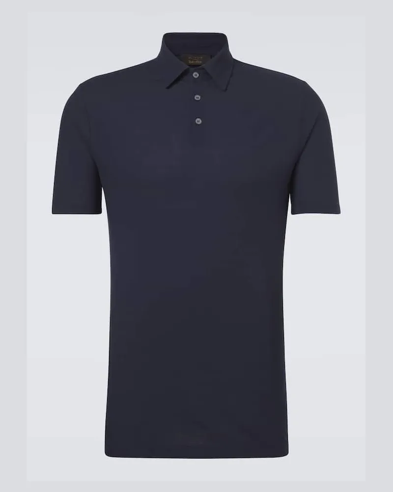 Slowear Polohemd aus Baumwolle Blau