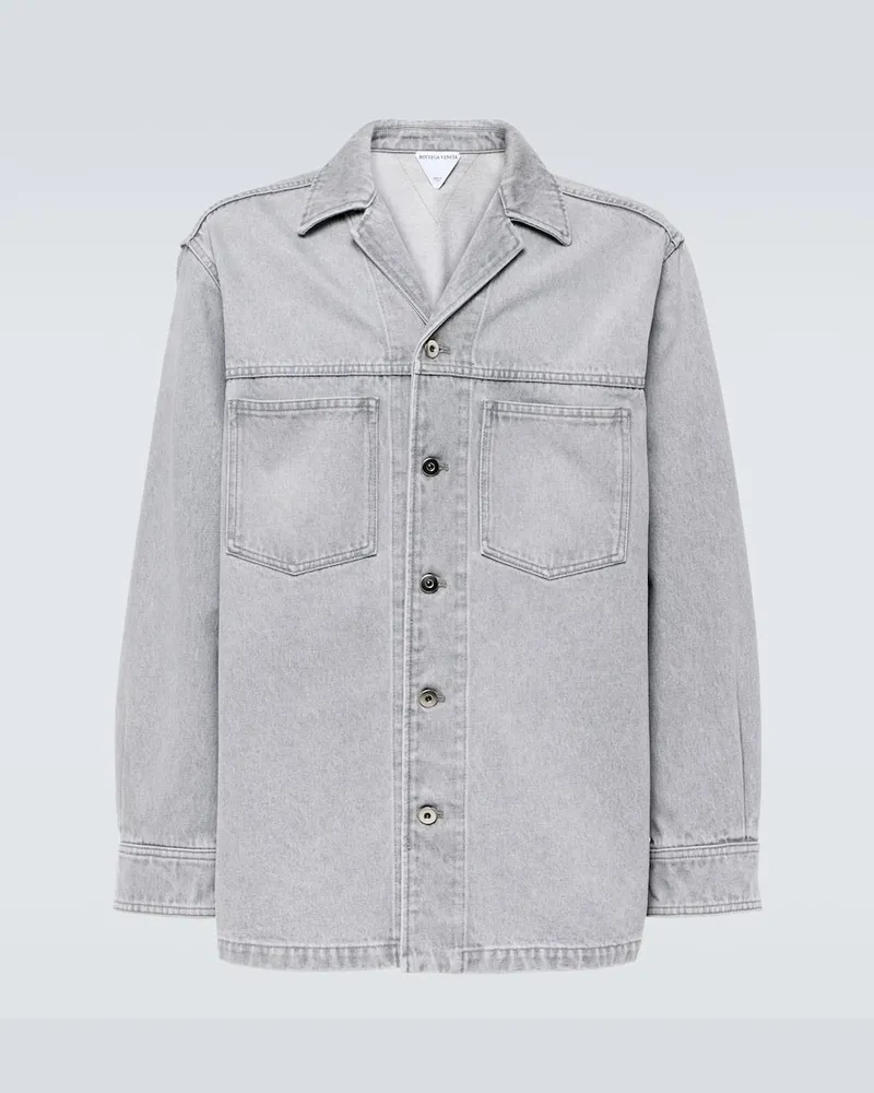 Bottega Veneta Hemdjacke aus Denim Grau