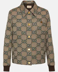 Gucci Jacke GG aus Wolle Beige