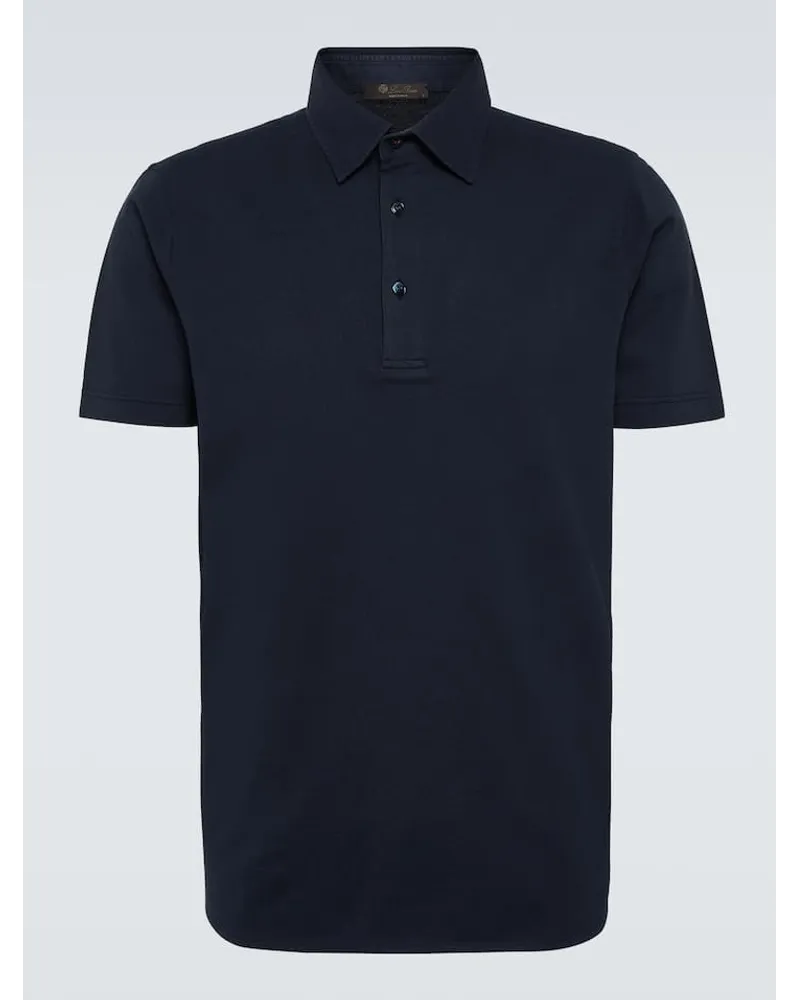 Loro Piana Polohemd aus Baumwolle Blau