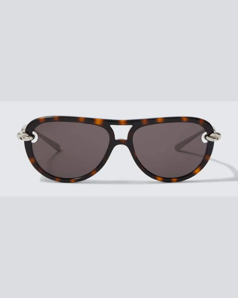 Bottega Veneta Aviator-Sonnenbrille New Knot Braun