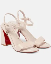 Christian Louboutin Slingback-Sandalen Miss Jane 85 aus Leder Pink