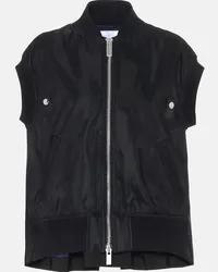 Sacai Weste aus Nylon Schwarz