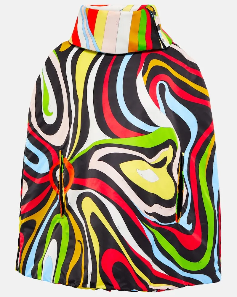 Emilio Pucci X Fusalp Poncho Marmo Multicolor