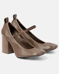 Christophe Lemaire Mary-Jane-Pumps aus Leder Braun