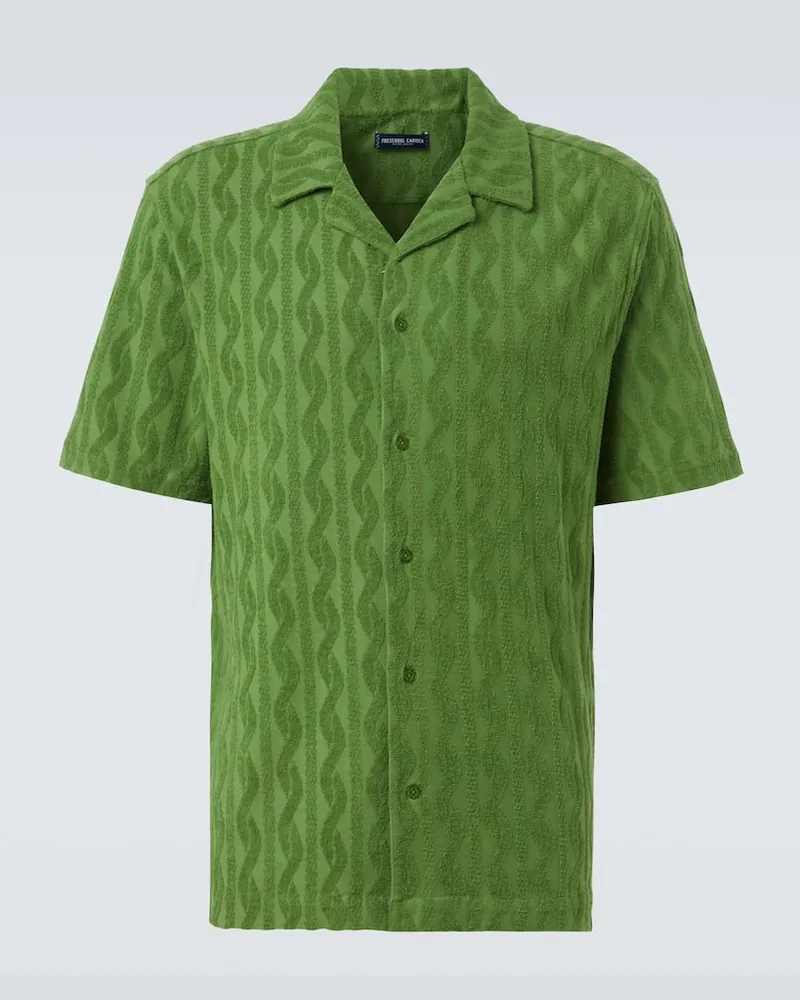 Frescobol Carioca Hemd Roberto aus Jacquard Grün