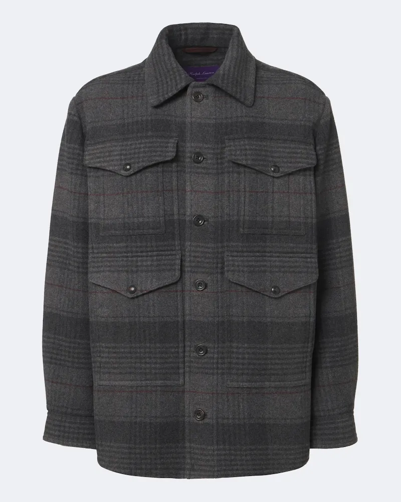 Ralph Lauren Hemdjacke Chancery aus Wolle und Kaschmir Grau