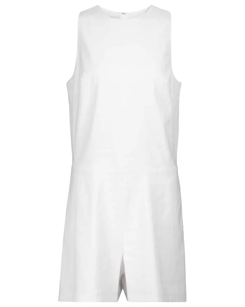 Vince Playsuit aus Leinen Weiß