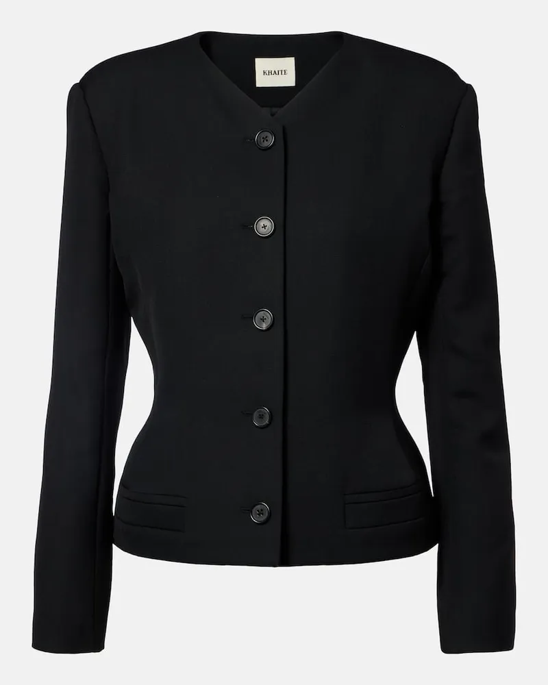 KHAITE Jacke Nara aus Wolle Schwarz