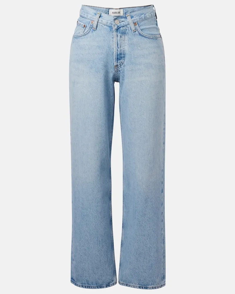 AGOLDE High-Rise Wide-Leg Jeans V-Waist Baggy Blau