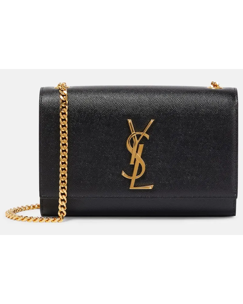 Saint Laurent Schultertasche Kate Small aus Leder Schwarz