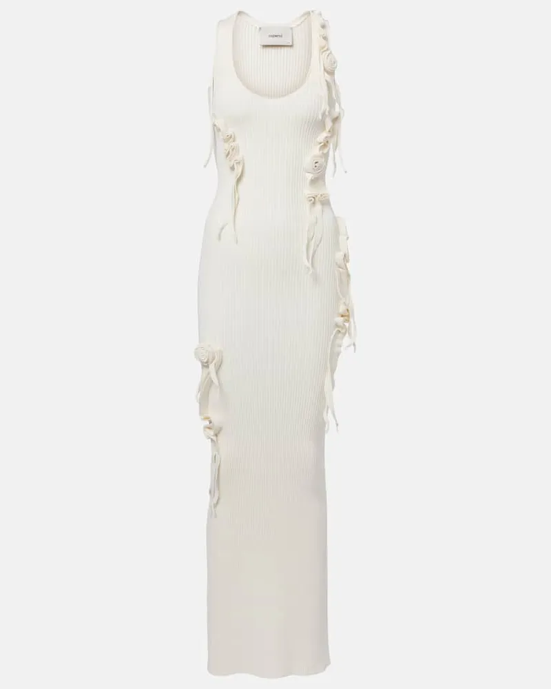 COPERNI Maxikleid aus Rippstrick Weiß