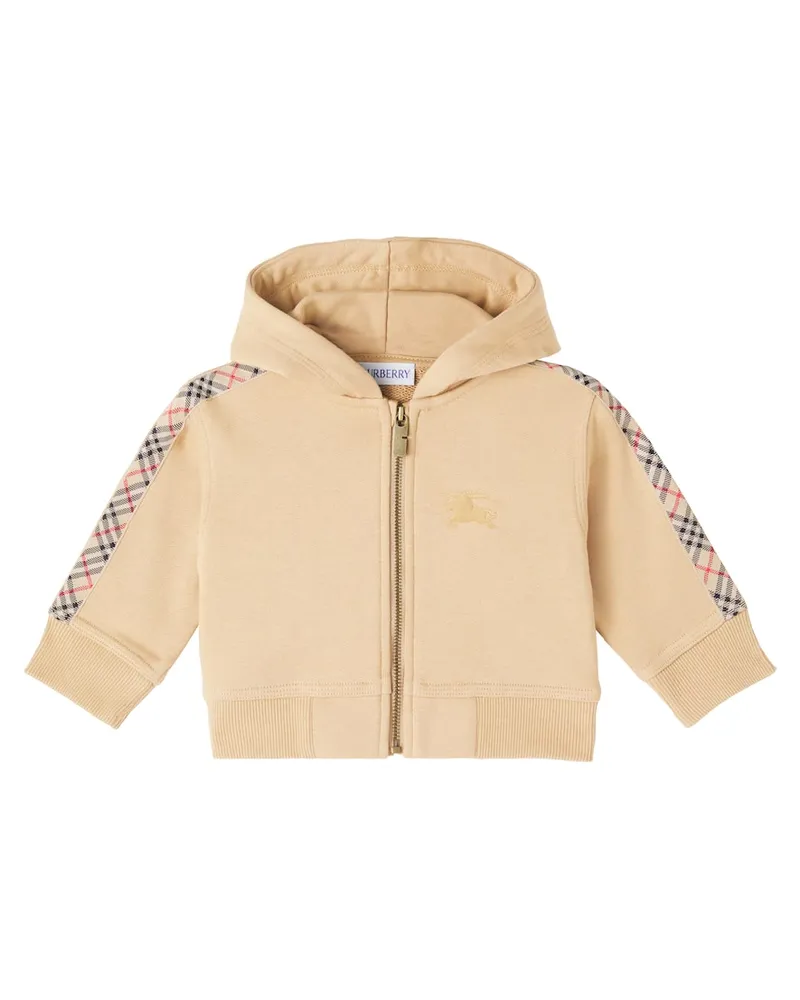 Burberry Kapuzenjacke Burberry Check aus Baumwolle Beige