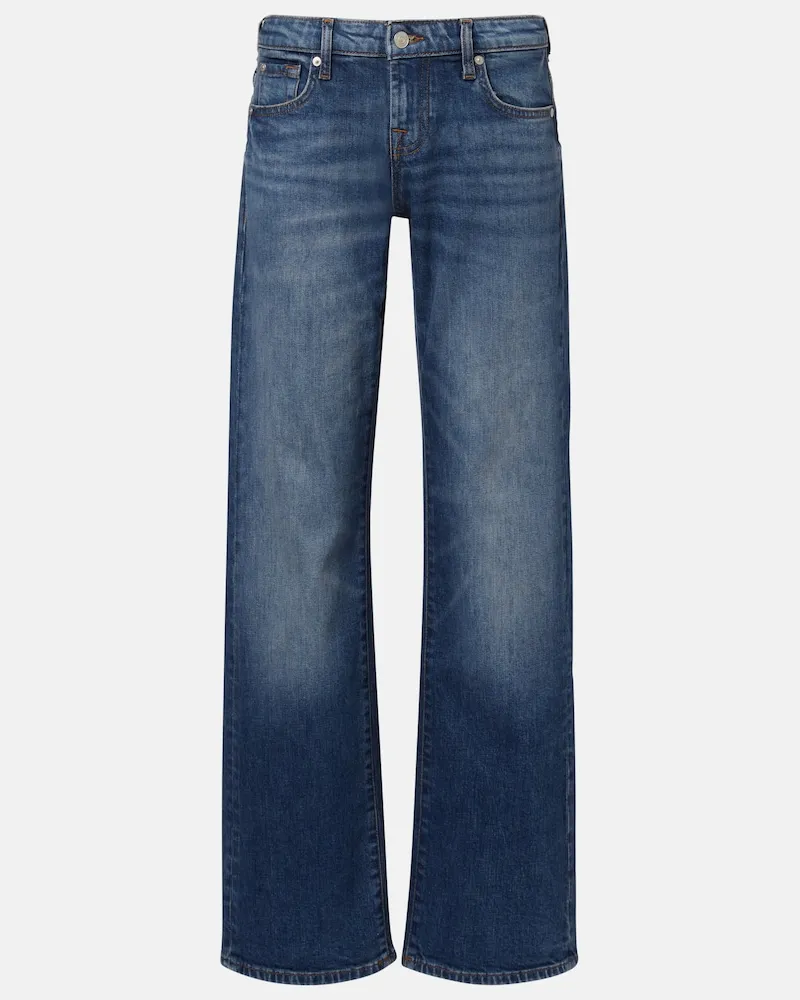 7 for all mankind Low Straight Jeans Blau
