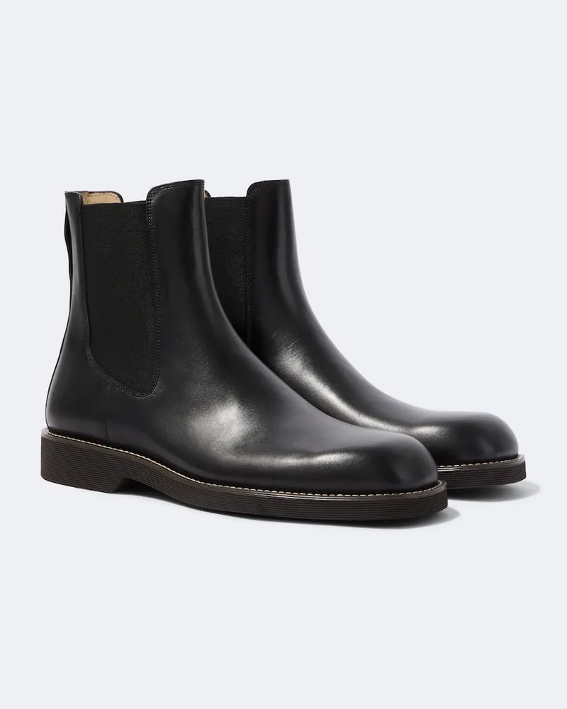 Christophe Lemaire Chelsea Boots aus Leder Schwarz