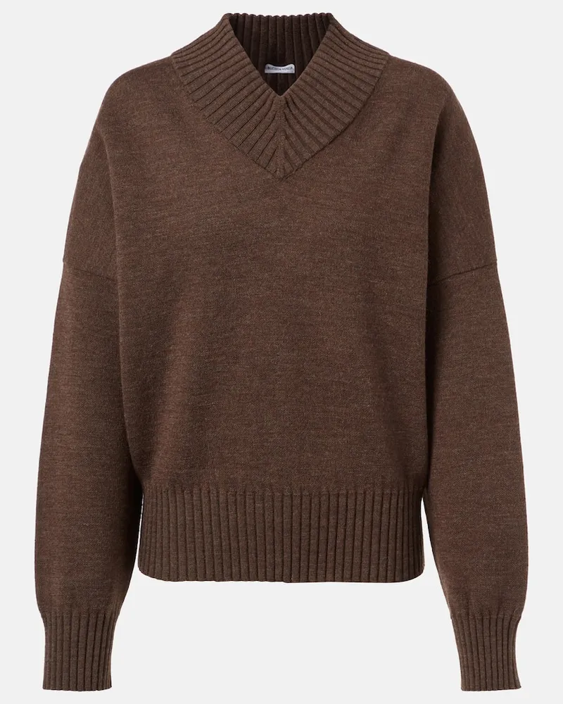 Bottega Veneta Pullover aus einem Baumwollgemisch Braun