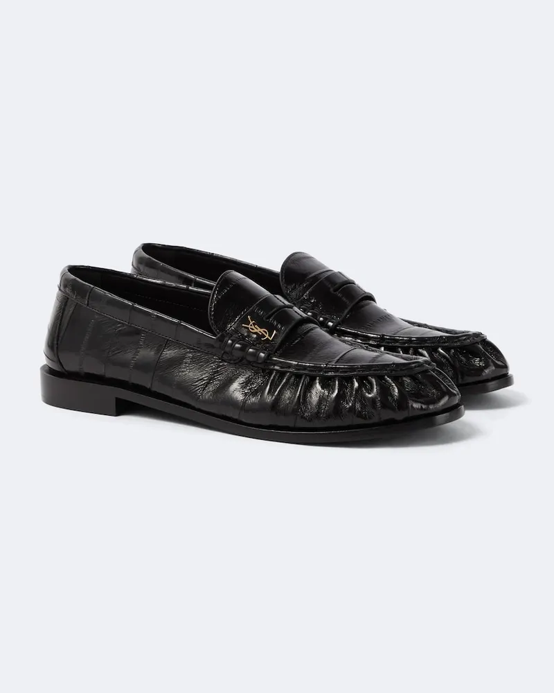 Saint Laurent Loafers Le Loafer aus Aalleder Schwarz
