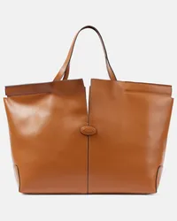 TOD'S Shopper Di Bag Folio Medium aus Leder Braun