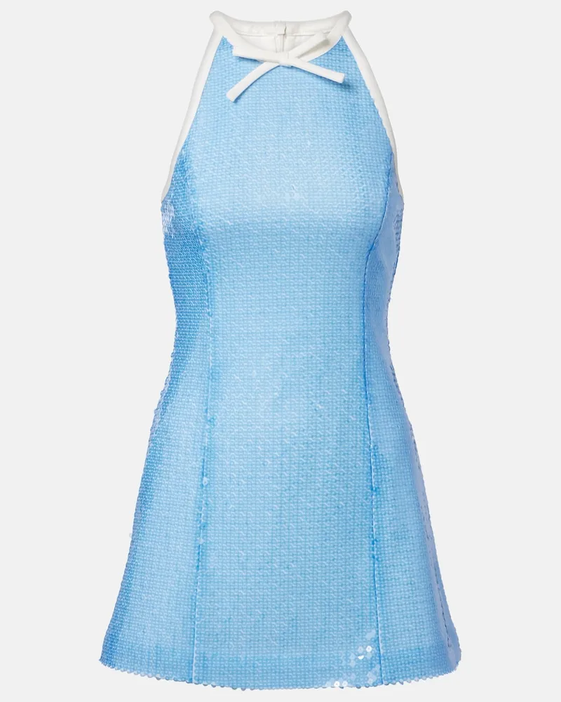 SHUSHU/TONG Besticktes Minikleid Blau