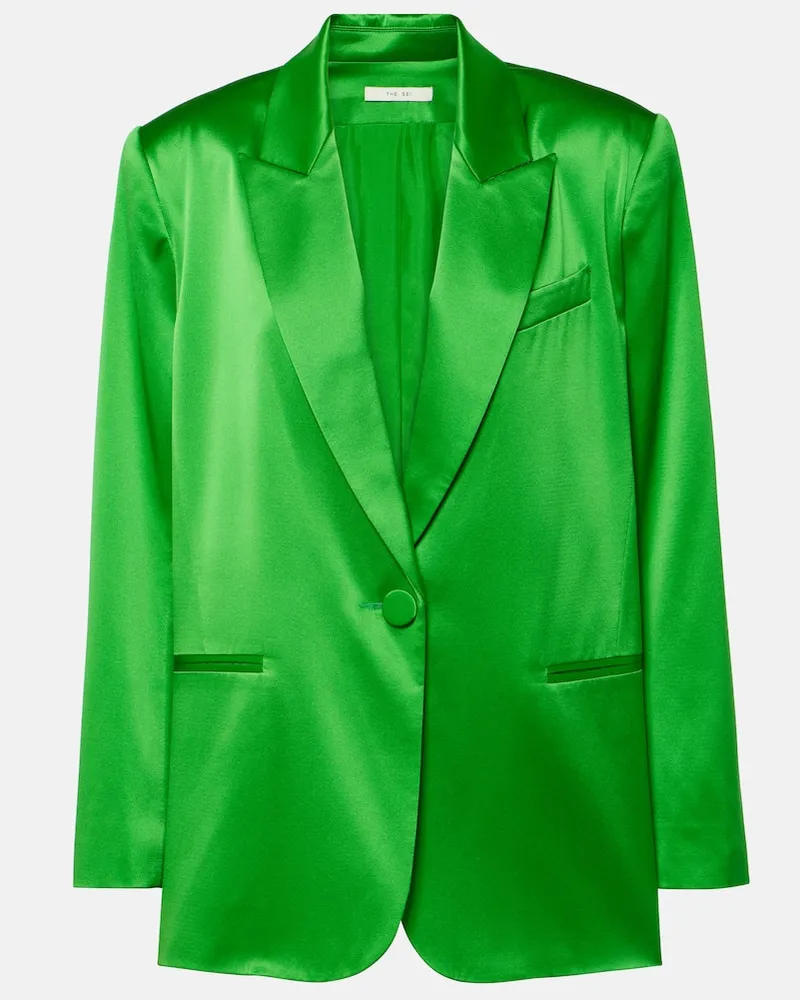 The Sei Oversize-Blazer aus Seide Grün
