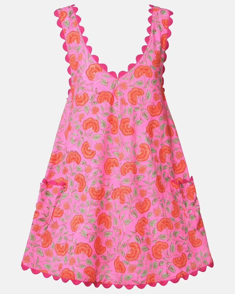 Juliet Dunn Minikleid aus Baumwolle Rosa