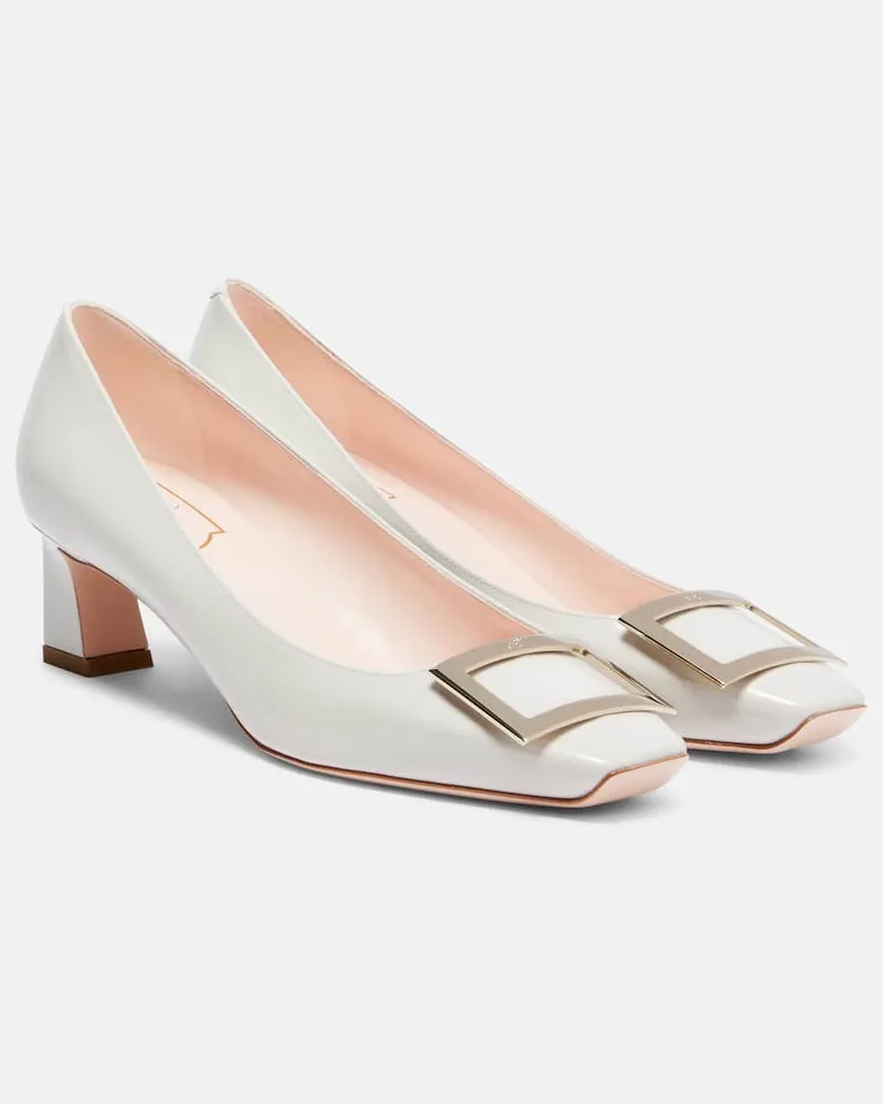 Roger Vivier Pumps Trompette 45 aus Lackleder Grau