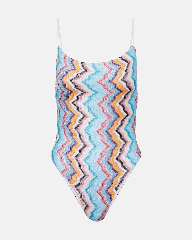 Missoni Badeanzug aus Häkelstrick Multicolor