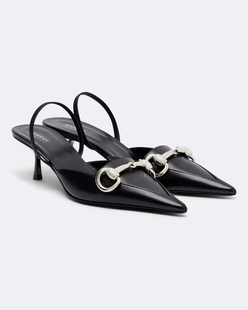 Gucci Slingback-Pumps Boulevard aus Leder Schwarz