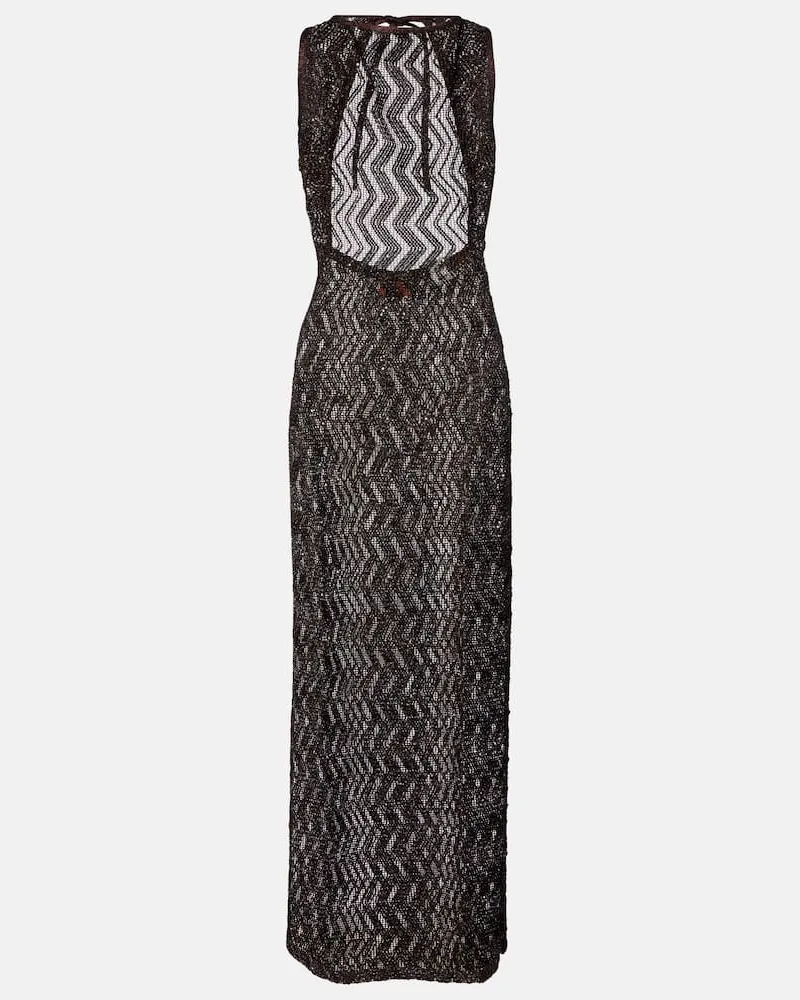 Missoni Maxikleid mit Pailletten Schwarz