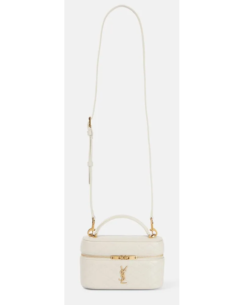 Saint Laurent Schultertasche Gaby Mini aus Leder Weiss