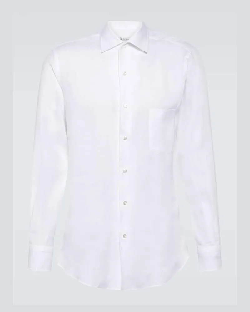 Loro Piana Hemd AndrÃ© aus Leinen Weiã
