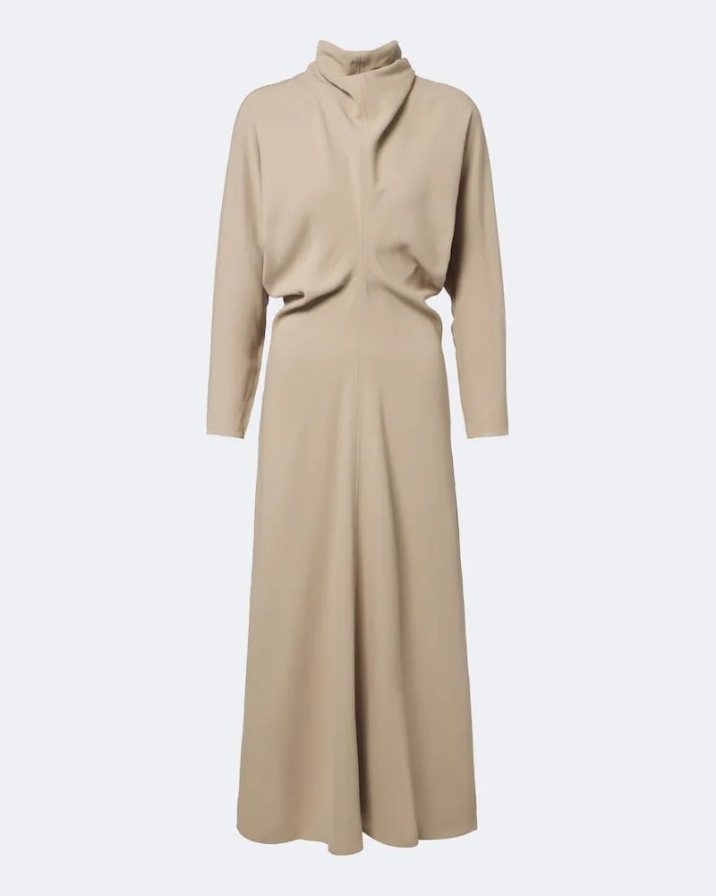 Totême Midikleid aus Cady Beige