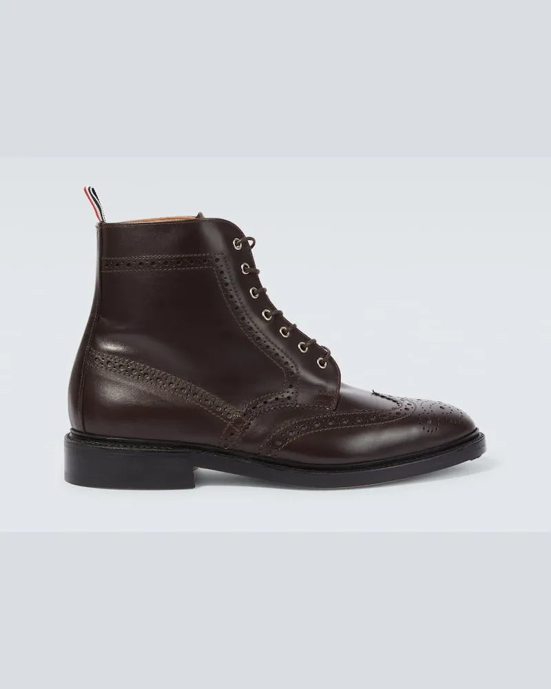 Thom Browne Schnürstiefel aus Leder Braun