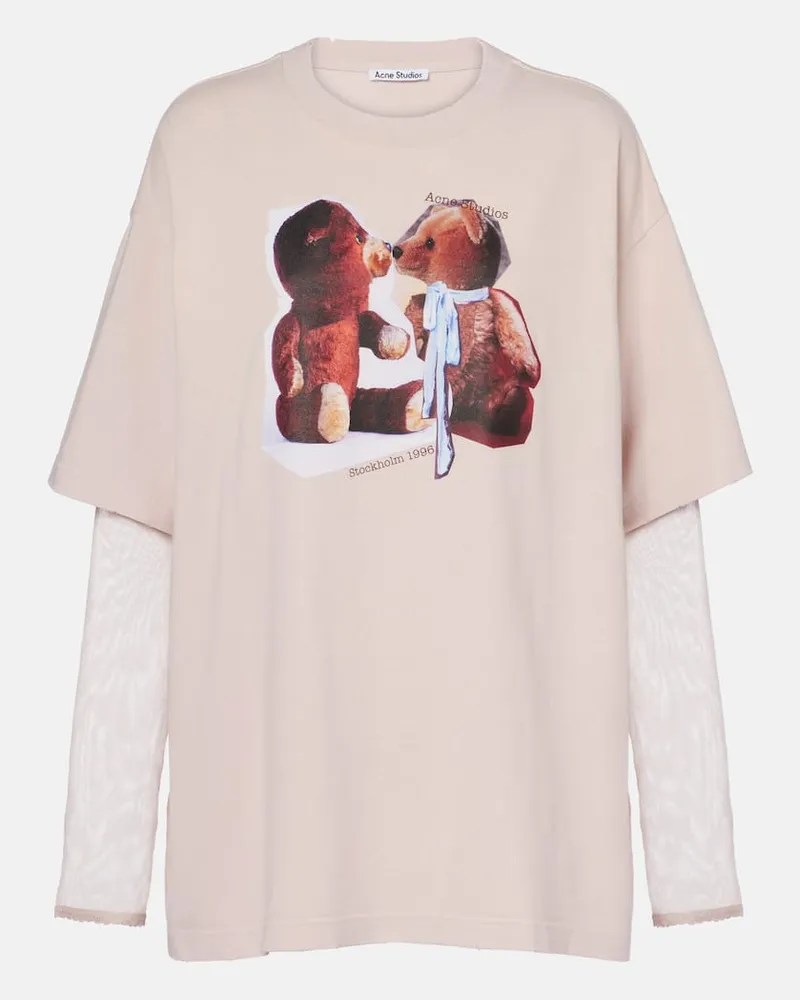 Acne Studios T-Shirt aus Baumwolle Rosa