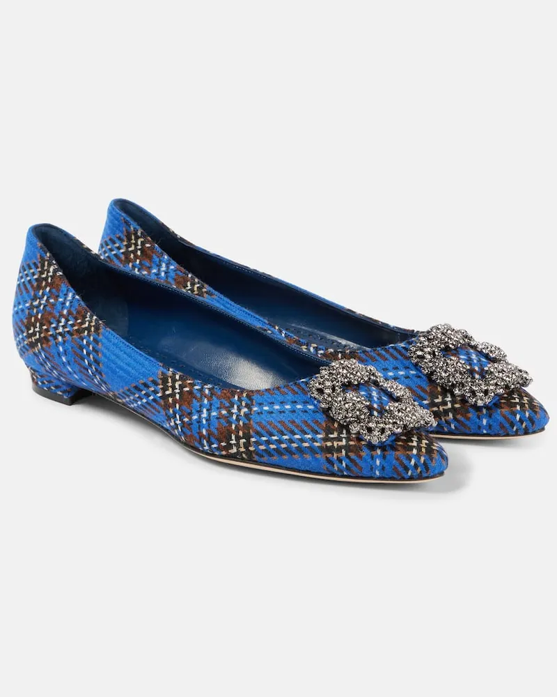 Manolo Blahnik Verzierte Ballerinas Hangisi Multicolor