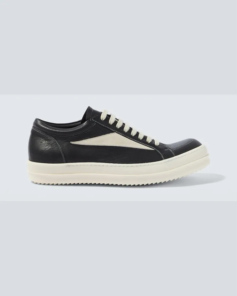 Rick Owens Sneakers Vintage aus Leder Schwarz