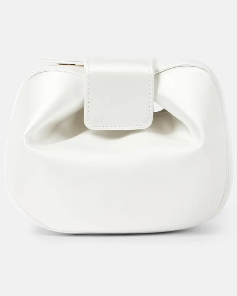 Gabriela Hearst Clutch Soft Demi aus Satin Weiß