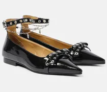 Ballerinas Eyelets Jewel aus Lederimitat